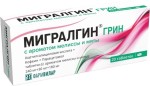 Мигралгин Грин, таблетки 240 мг+30 мг+180 мг 20 шт с ароматом мелиссы и мяты
